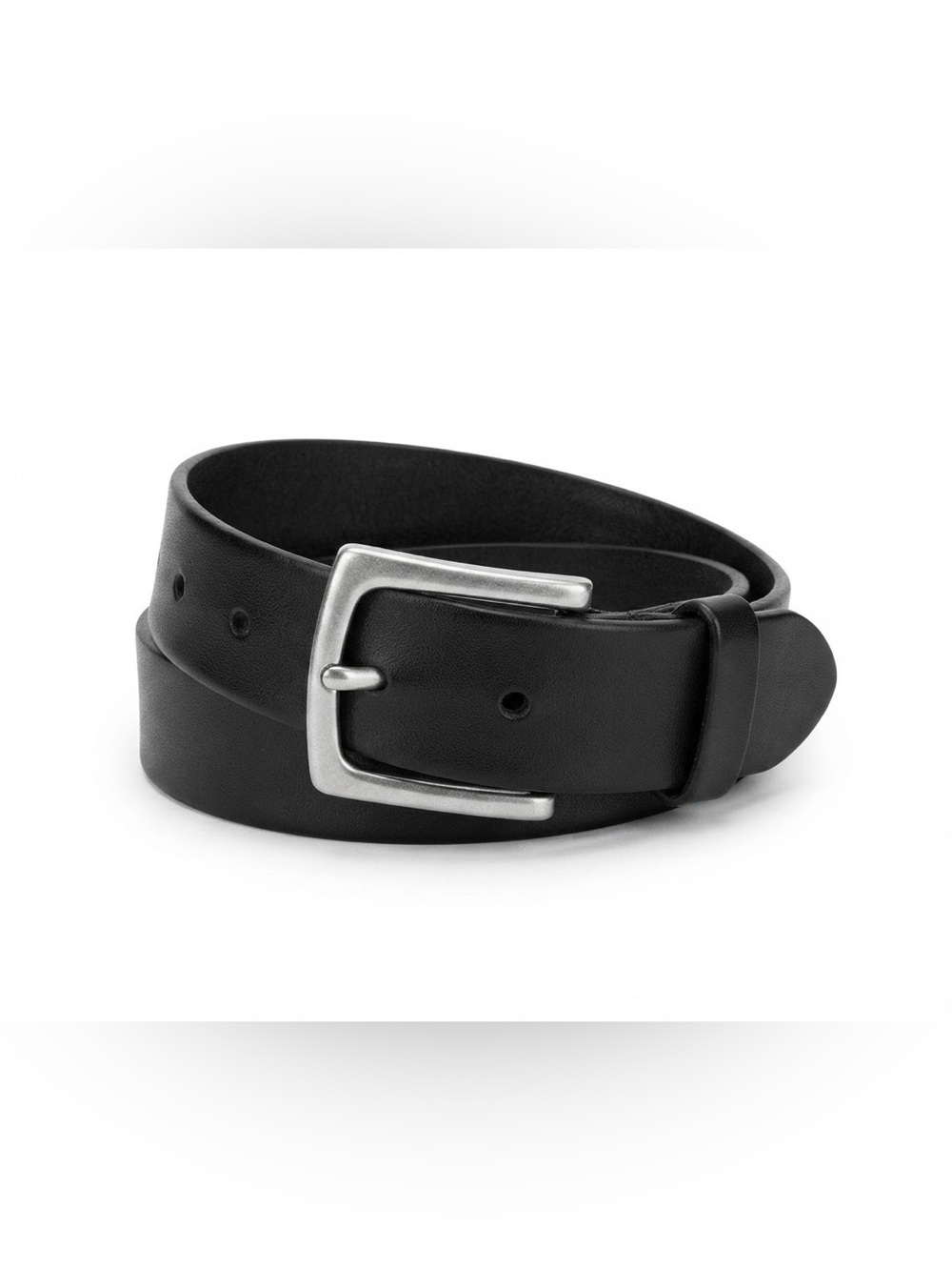 Gap Black Leather Belt Silver Metal Buckle Size 40